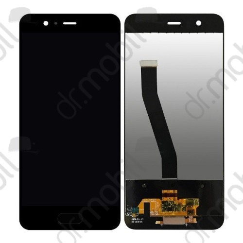 LCD kijelző Huawei P10 (érintőpanel, átvezető fóliával) fekete